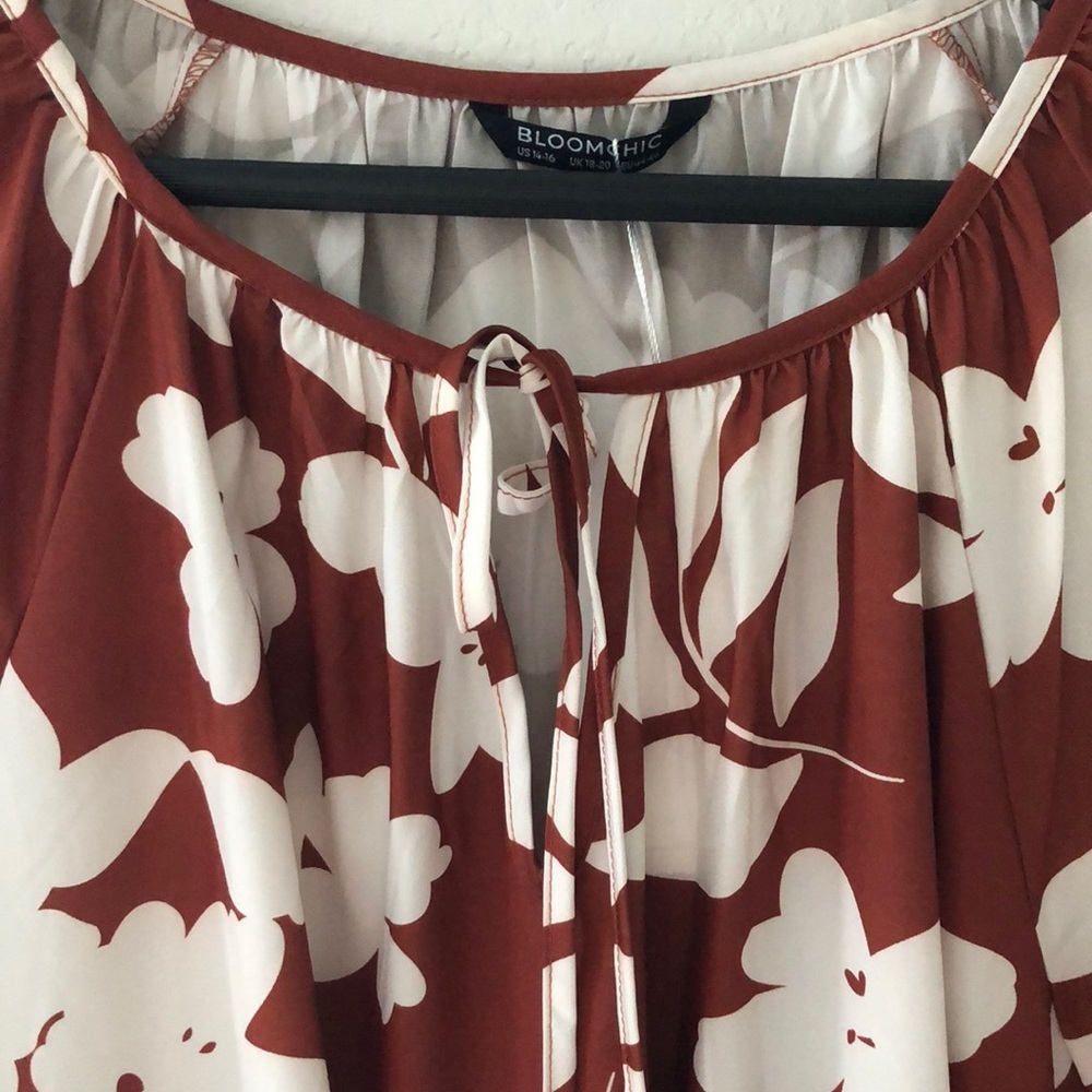 COPY - BloomChic Burnt Orange/White Dress w/pockets 18-20 NWT - Picture 10 of 13
